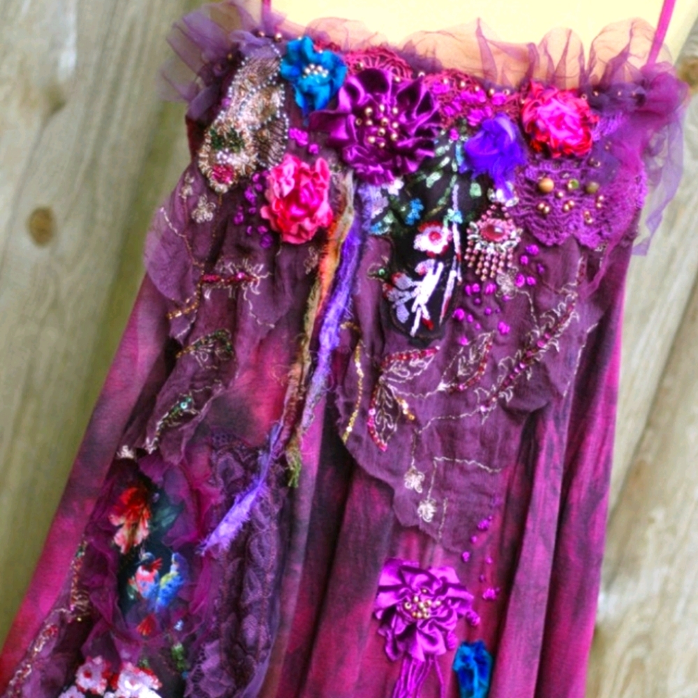 Plum Floral Romantic Tunic